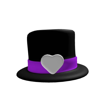 Purple top hat with heart