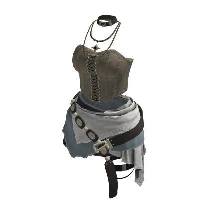 🍀Y2K Grunge Belt Skirt Outfit(Moca)