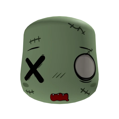 Zombie Halloween Shocked Chibi dead stitched Face