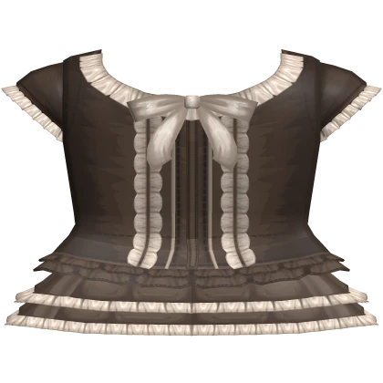 pretty brown silk doll kitty dress