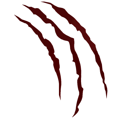 Dragon Claw Face Sticker - Dark Red