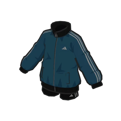 adidas Toon Double Top and Shorts Black Blue