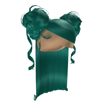 [SxZ] Sleek Half-Up Double Buns [Teal]