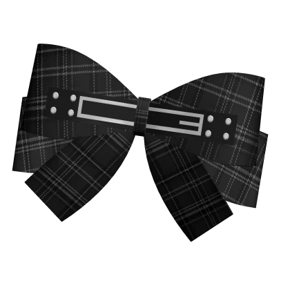 black plaid little bow 