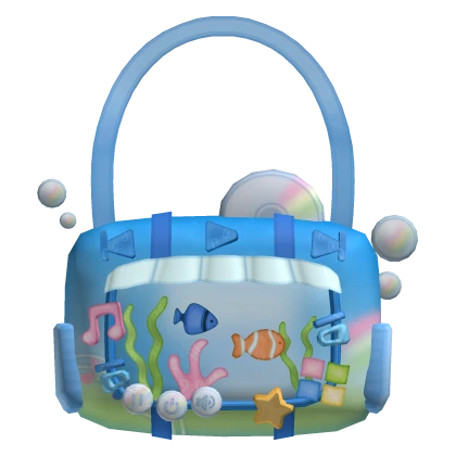 frutiger aero metro city gyaru y2k blue aqua purse