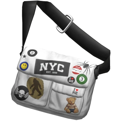 y2k crossbody bag white