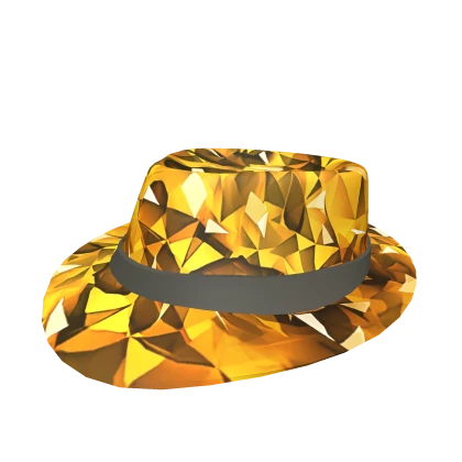 Gold Sparkle Time Luxury Fedora 