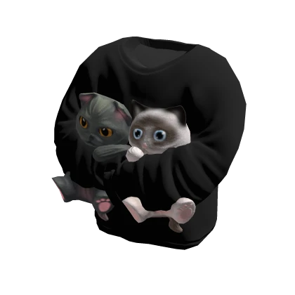 Cat Hugging Sweater (Black)