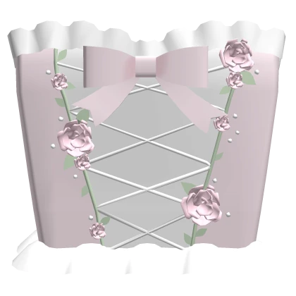 ♡ Elegant Pink Floral Spring Corset