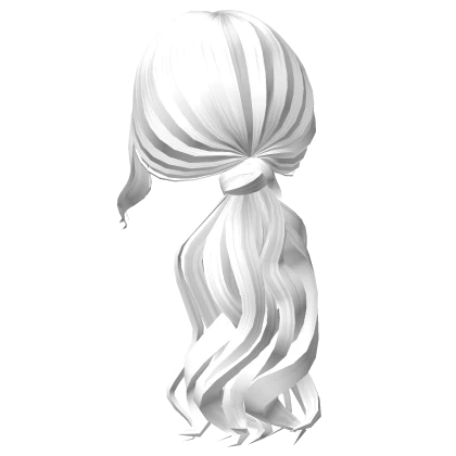 Posh Girl Wavy White Ponytail