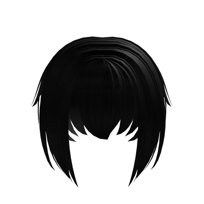 ✞ : cute fluffy goth bob w/ micro bangs - black