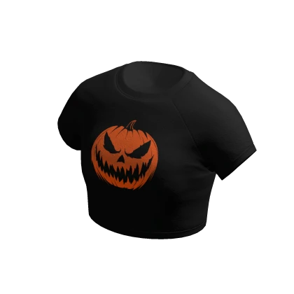 Halloween Pumpkin Crop Top