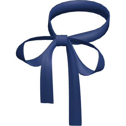 Neck Ribbon Bow Dark Blue Satin Cutesy Dolly Pony
