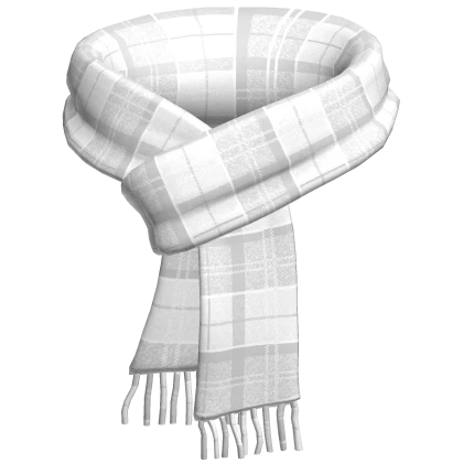 Plaid Scarf White Snow Cozy Striped Knit 3.0