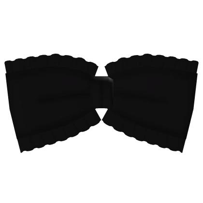 ꒰┊FREE dolly ruffle fully black bow