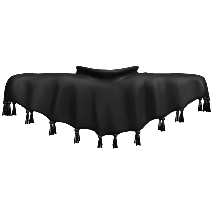 Black Poncho Shoulder Fringe Cape 1.0