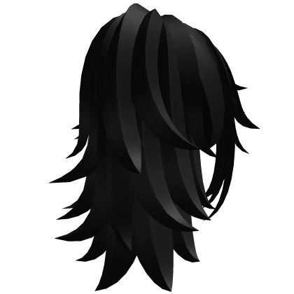 Cool Y2K Anime Ponytail in Black