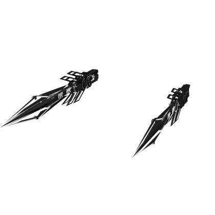 Handheld Black White Dual Cyberpunk Sword