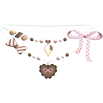♡ igari neapolitan ice cream necklace