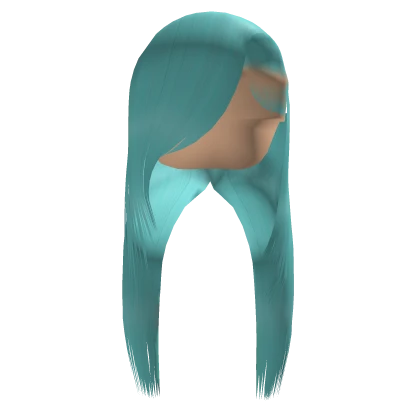 Layered Straight Side Part In Cyan
