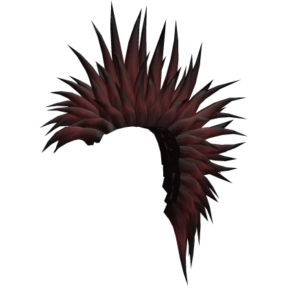Red Spiky Punk Mohawk