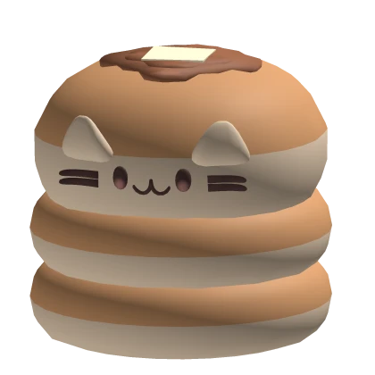 ꒰ ♡ ꒱ Cute pancake tower in the shape of a kitten 
