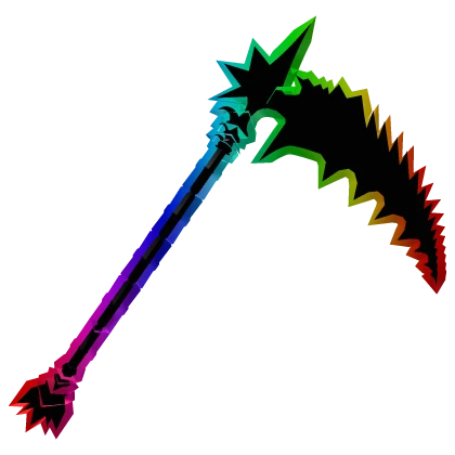Rainbow Cartoony Glowing Scythe
