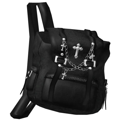 Black Grunge Off-Shoulder Bag