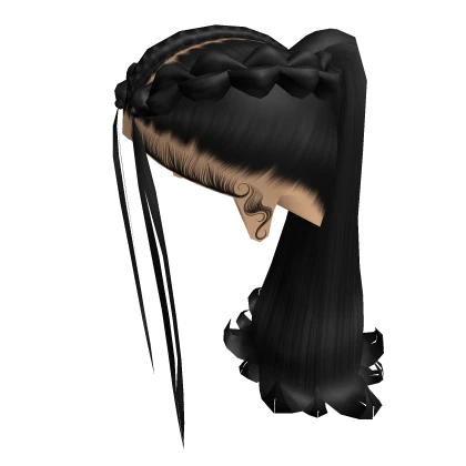 Twin Braids Ponytail [Black]