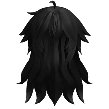 Messy Long Hair - Black