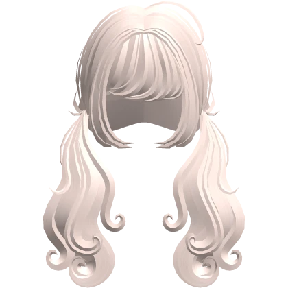 ♡ : soft pretty low pigtails in beige pink