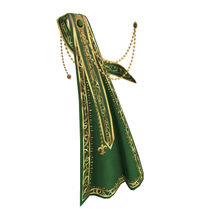 1.0 Royal sash with cape - green/gold