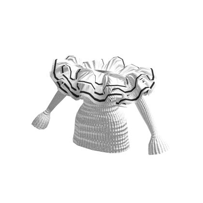 White Ruff Mini Dress