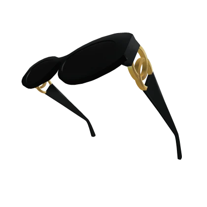 Luxury CHANEL oval sun / glasses black version