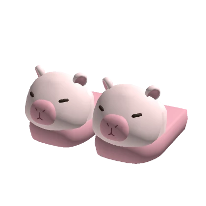 Pink Capybara Slippers