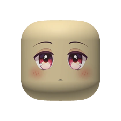 Cute Anime Face (yellow skintone w/ blush)