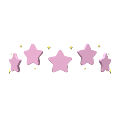 Kawaii Star Face Stickers Pink