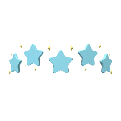 Kawaii Star Face Stickers Blue