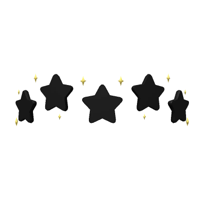 Kawaii Star Face Stickers Black