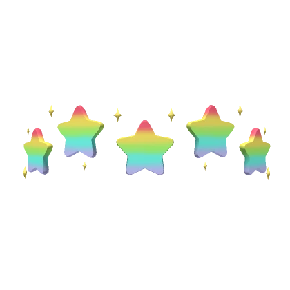 Kawaii Star Face Stickers Rainbow