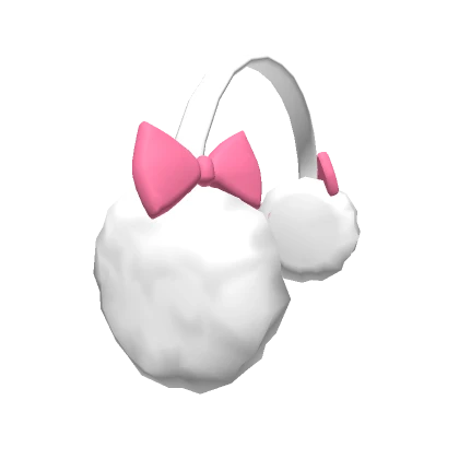 Fluffy Bow Earmuffs Hot Pink