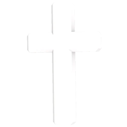 White Cross Face Sticker