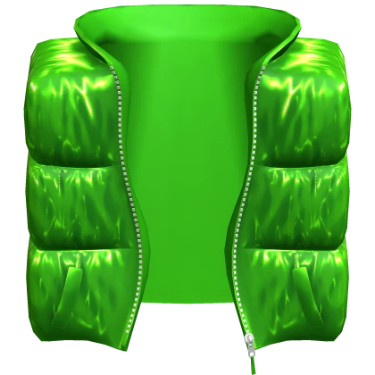 Puffer Vest Jacket Shiny Green [1.0]
