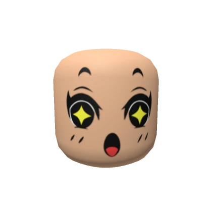 Starry Eyes Anime Head - Surprised Face