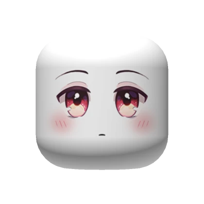 Cute Anime Face (white skintone w/ blush)