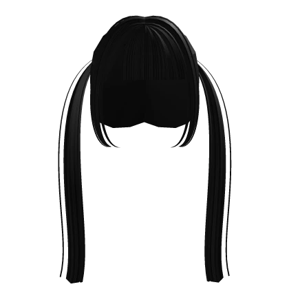 ♡ : black jirai kei twin-tails