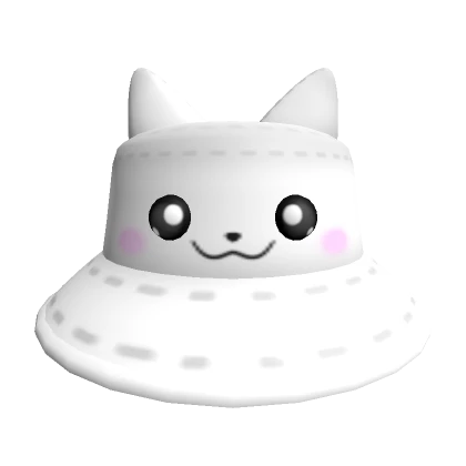 White Trendy Cat Hat