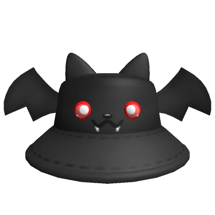 Black Trendy Bat Hat