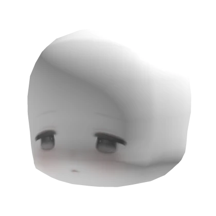 ふわふわ chibi face (white)