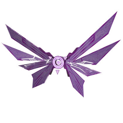 Glitching Purple Ancient Circuit Line Mecha Wings